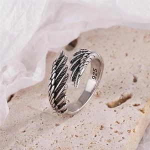 925 Sterling Silver Adjustable Wings Ring